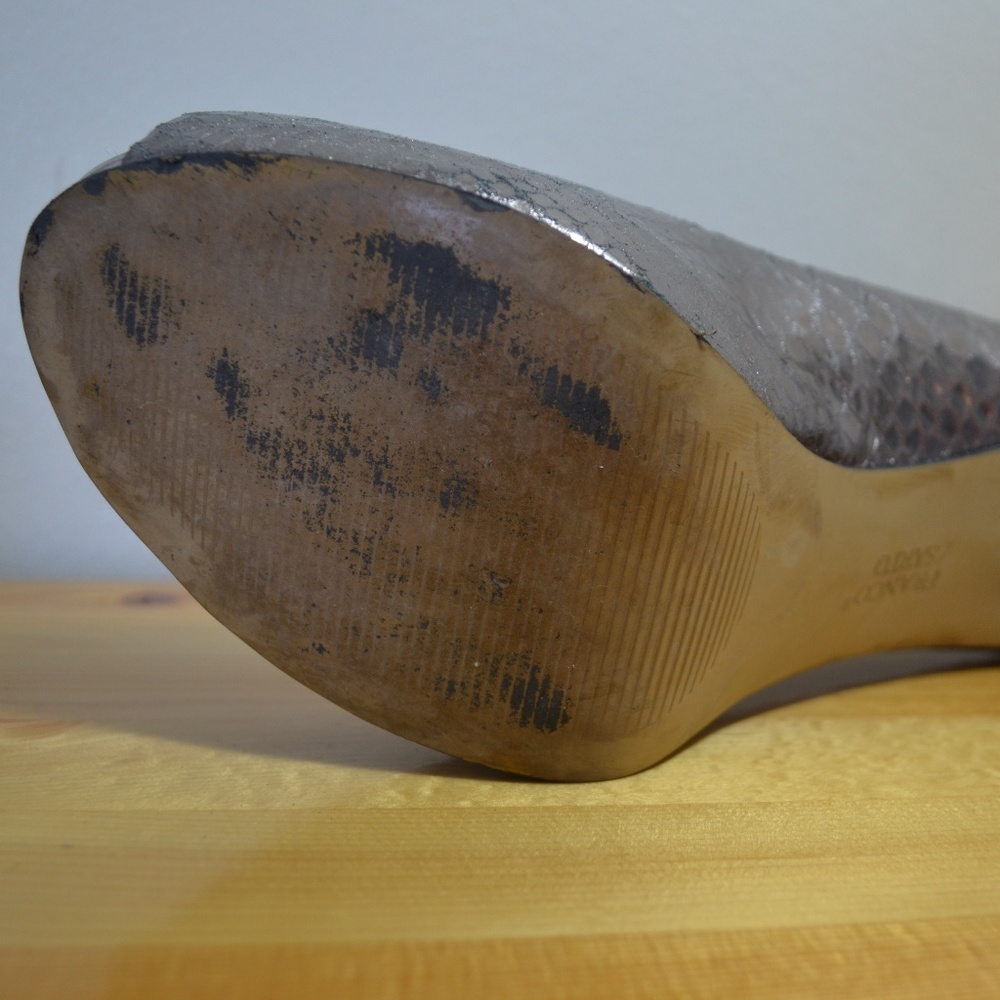 Franco Sarto Silver Python Platform Pumps - image 5